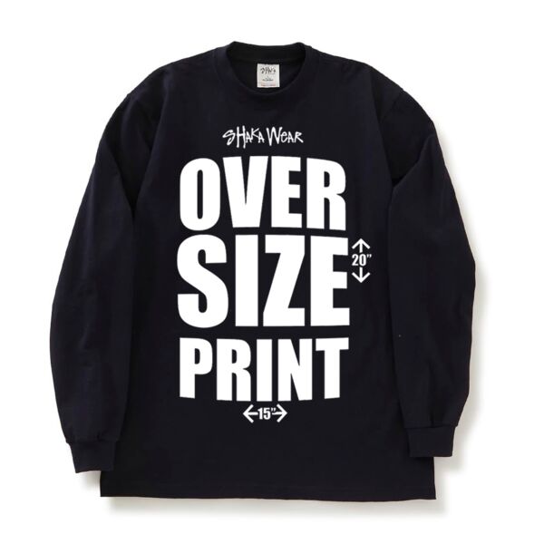 Shaka Wear OVER SIZE PRINT - Max Heavyweight Long Sleeve T-Shirt Thumbnail
