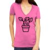Tultex 214 - Ladies' Slim Fit Fine Jersey V-Neck Thumbnail