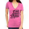 Tultex 214 - Ladies' Slim Fit Fine Jersey V-Neck Thumbnail