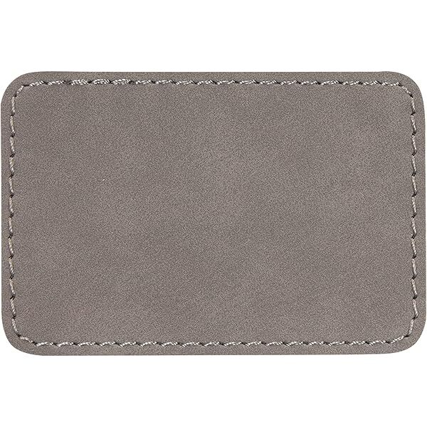 Laser Engraved Patch 3" x 2" (Iron-on) Grey Thumbnail