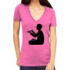 Tultex 214 - Ladies' Slim Fit Fine Jersey V-Neck Thumbnail