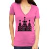 Tultex 214 - Ladies' Slim Fit Fine Jersey V-Neck Thumbnail