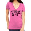 Tultex 214 - Ladies' Slim Fit Fine Jersey V-Neck Thumbnail