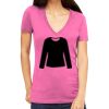 Tultex 214 - Ladies' Slim Fit Fine Jersey V-Neck Thumbnail