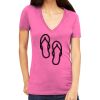 Tultex 214 - Ladies' Slim Fit Fine Jersey V-Neck Thumbnail