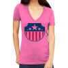 Tultex 214 - Ladies' Slim Fit Fine Jersey V-Neck Thumbnail